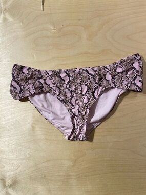 Rachel Pink and Brown Snakeskin Bikini Bottoms XL (RG)